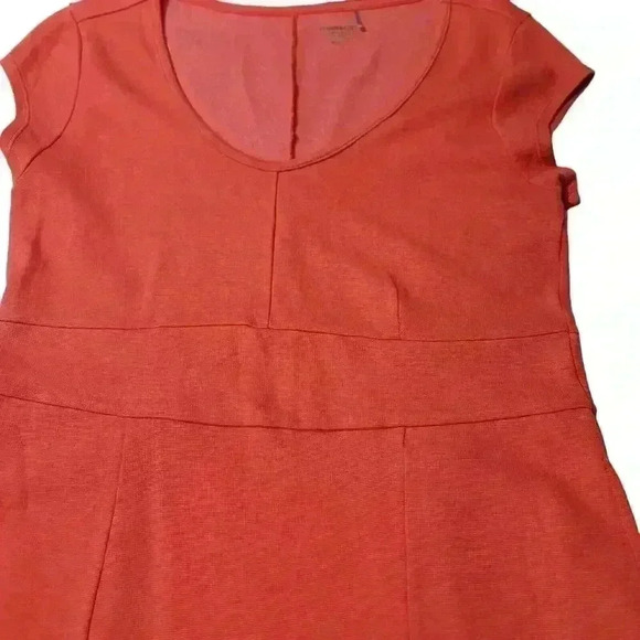 Toad & Co Dress Womans Large Orange Pockets Tencel Cotton Athleisure Sports - Picture 2 of 14